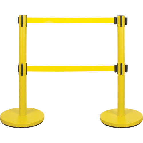 Dual Belt Crowd Control Barrier, Steel, 35