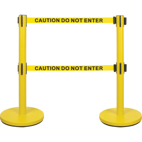 Dual Belt Crowd Control Barrier, Steel, 35