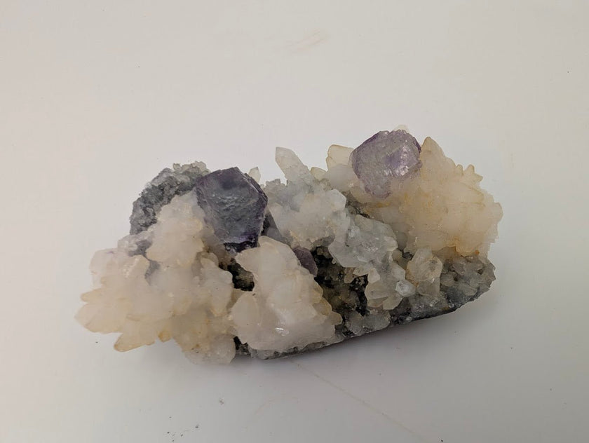 Shangbao Fluorite with Quartz – UV Reactive Collector’s Specimen