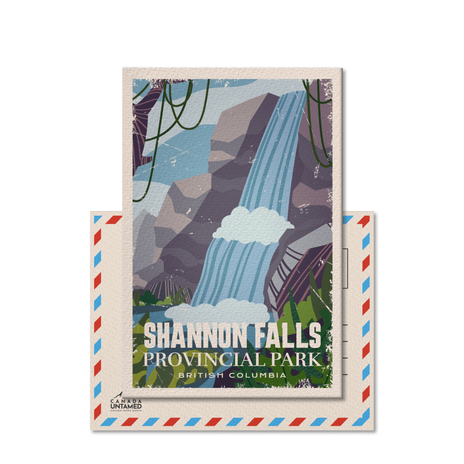 Shannon Falls British Columbia Provincial Park Postcard, Canada Parks