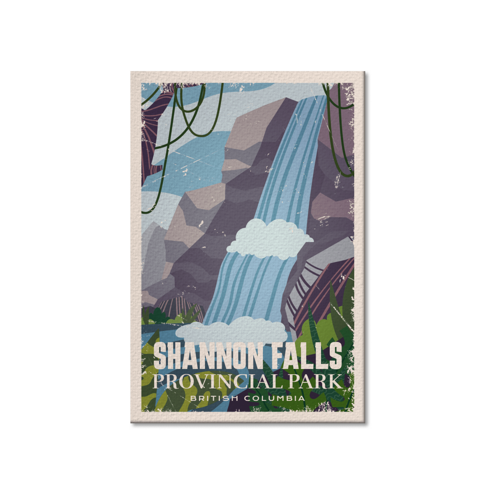 Shannon Falls British Columbia Provincial Park Postcard, Canada Parks