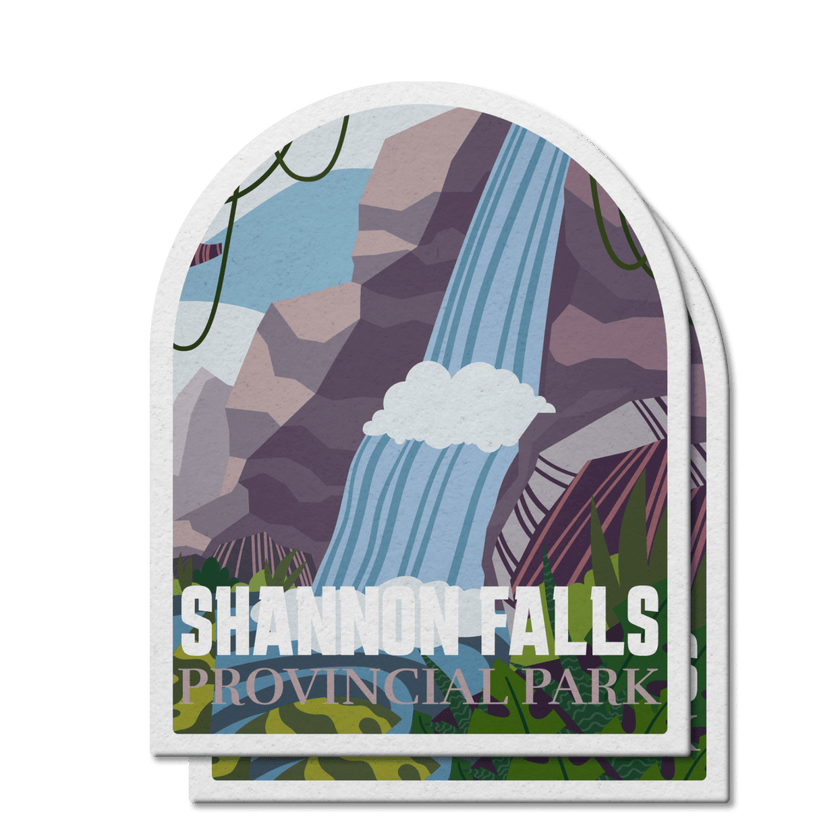 Shannon Falls British Columbia Provincial Park Waterproof Vinyl Sticker, Canada Parks