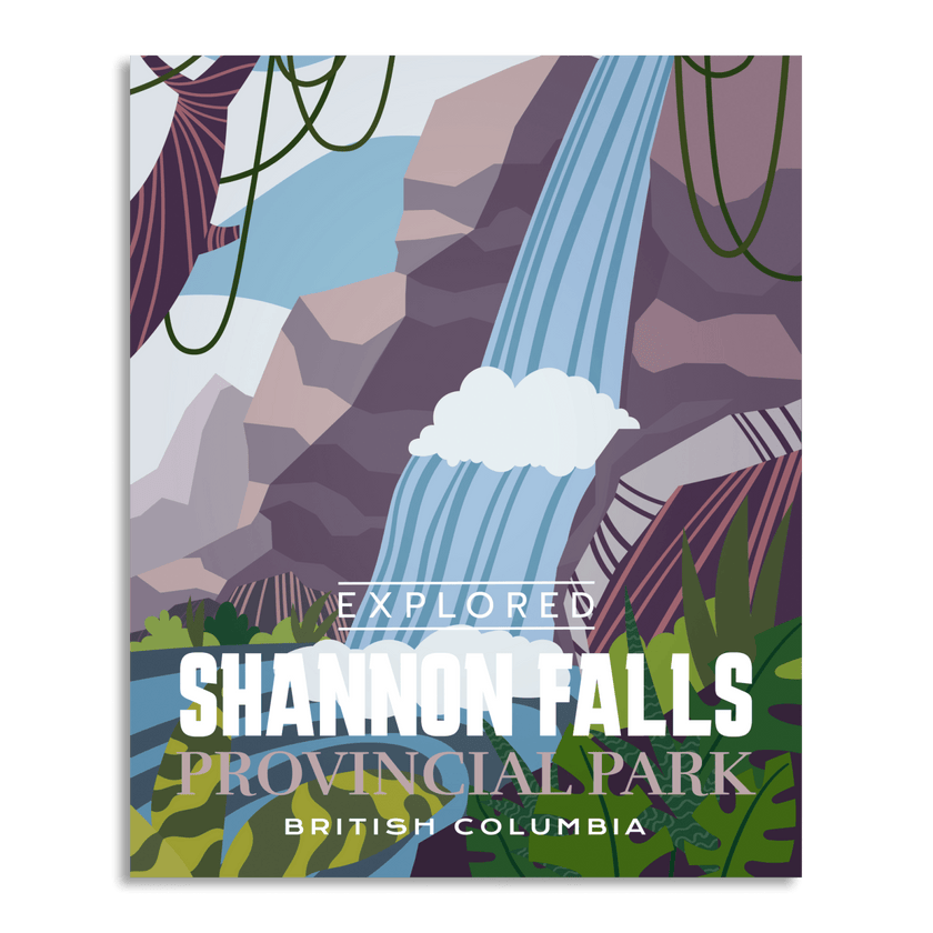 Shannon Falls Provincial Park 'Explored' Poster, Canada Parks