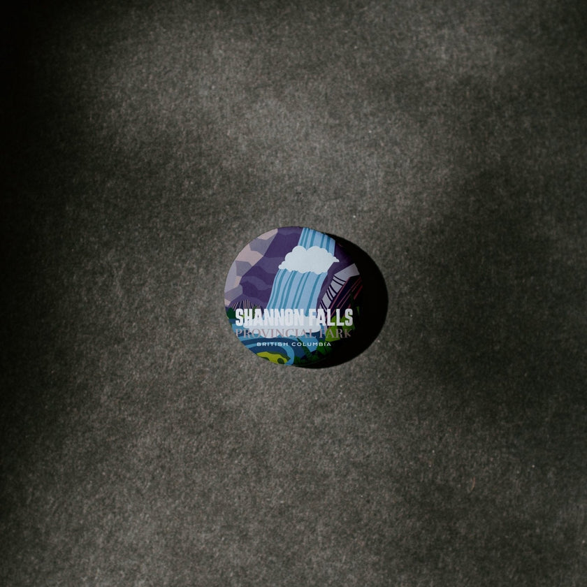 Shannon Falls Provincial Park of British Columbia Pinback Button, Canada Parks
