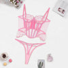 Shaping Sling Wave Mesh Edge Joint Fishbone See-through Charming Underwear Two-piece