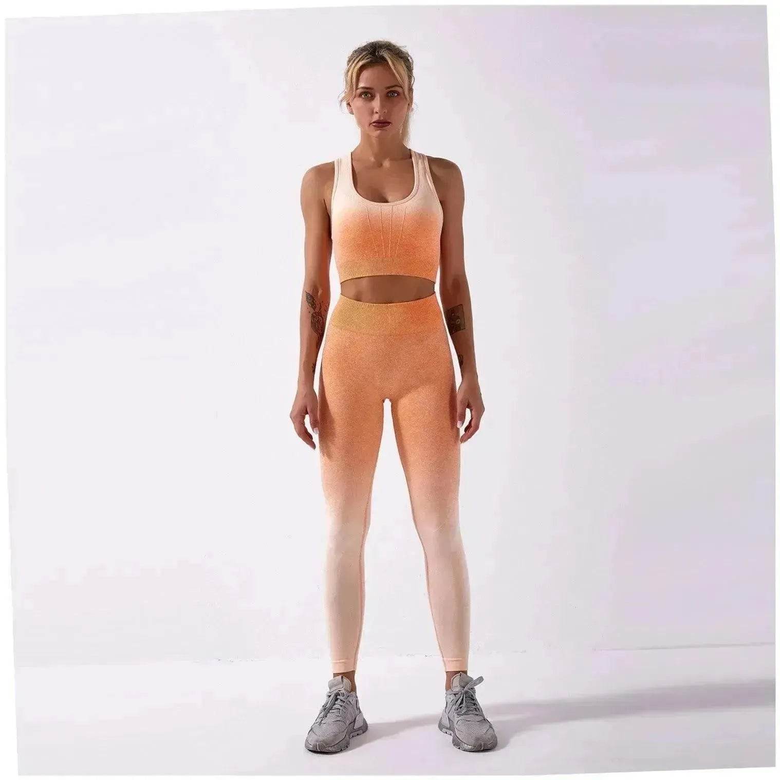 Shark knitting sports bra pants tie-dye Yoga Fitness Gym Exercise Wear