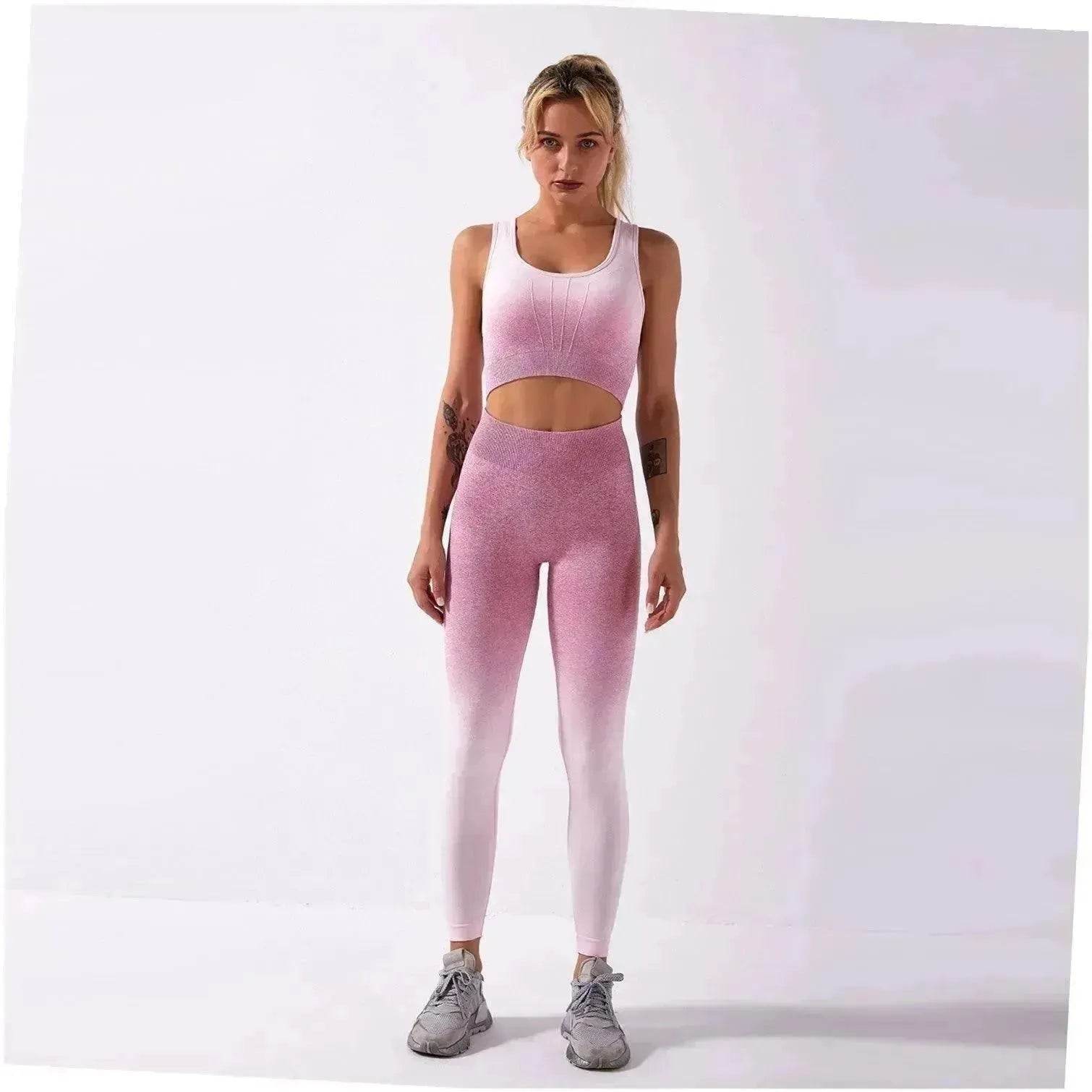 Shark knitting sports bra pants tie-dye Yoga Fitness Gym Exercise Wear