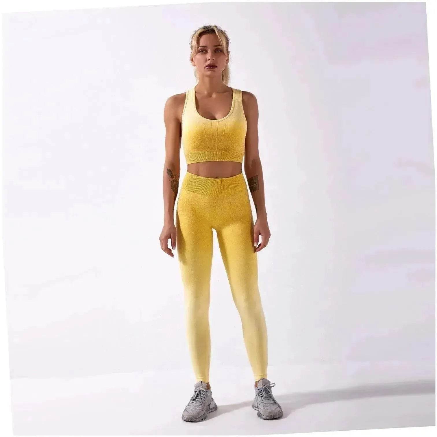 Shark knitting sports bra pants tie-dye Yoga Fitness Gym Exercise Wear