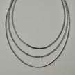 Shaylene Three Layer Necklace- Silver
