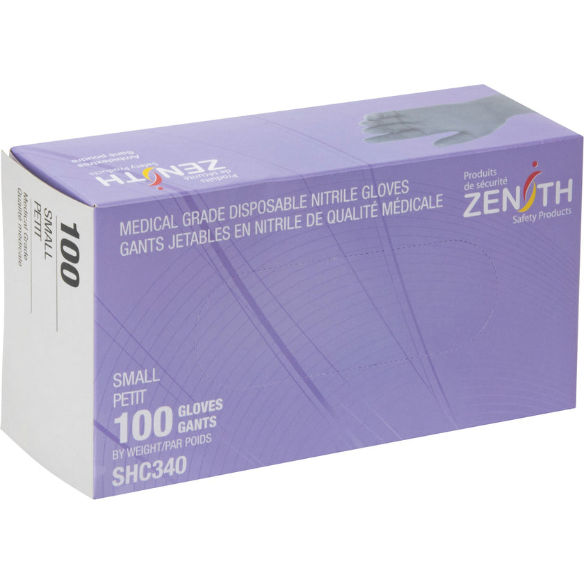 Medical Grade Disposable Gloves, Small, Nitrile, 6-mil, Powder-Free, Black, Class 2
