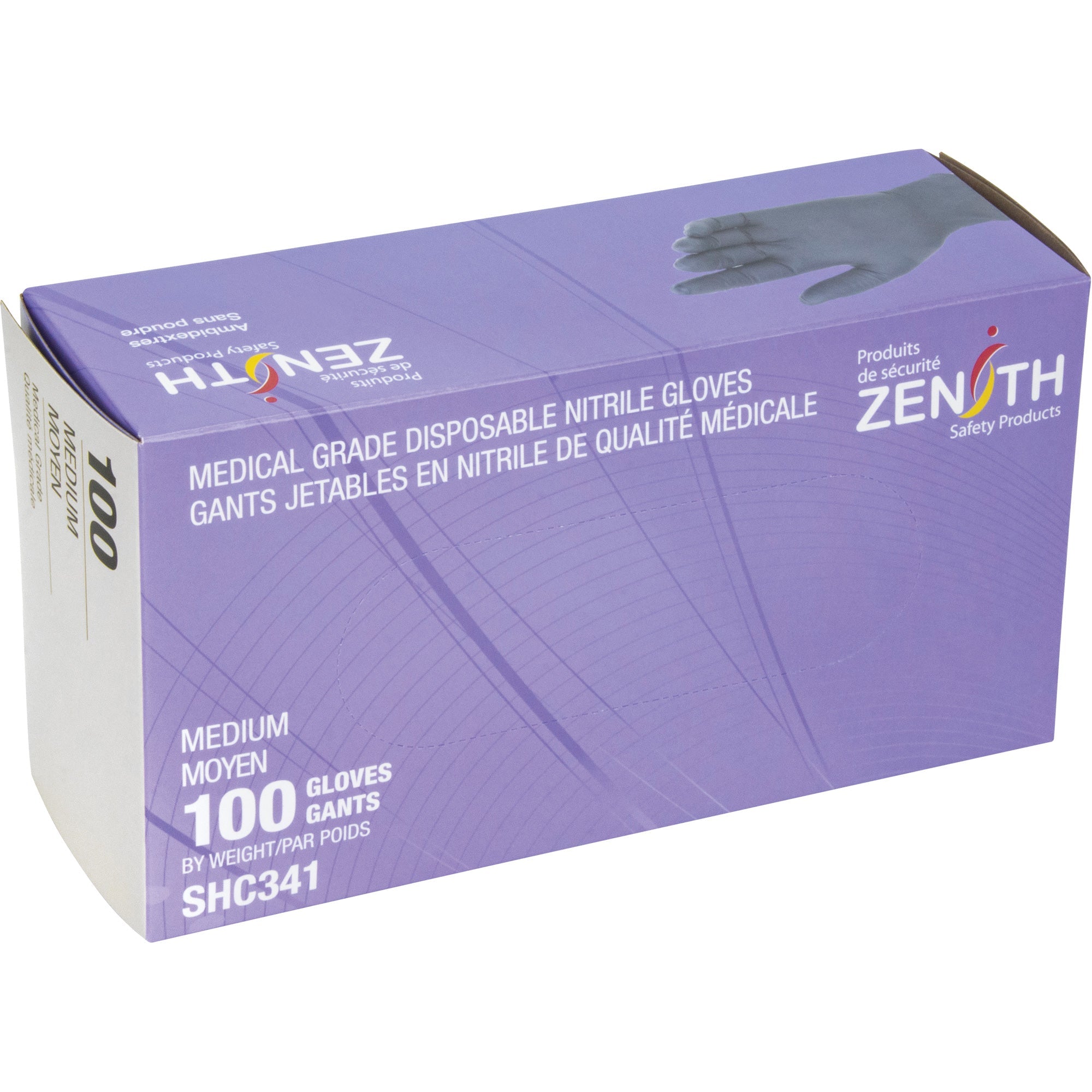 Gants jetables de qualité médicale, taille moyenne, nitrile, 6 mil, sans poudre, noirs, classe 2