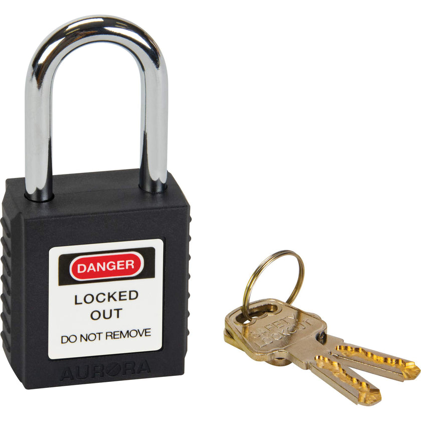 Lock for Lockouts, Safety Padlock, Keyed Different, Thermoplastic, 1-1/2