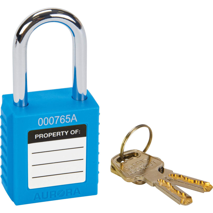 Lock for Lockouts, Safety Padlock, Keyed Different, Thermoplastic, 1-1/2