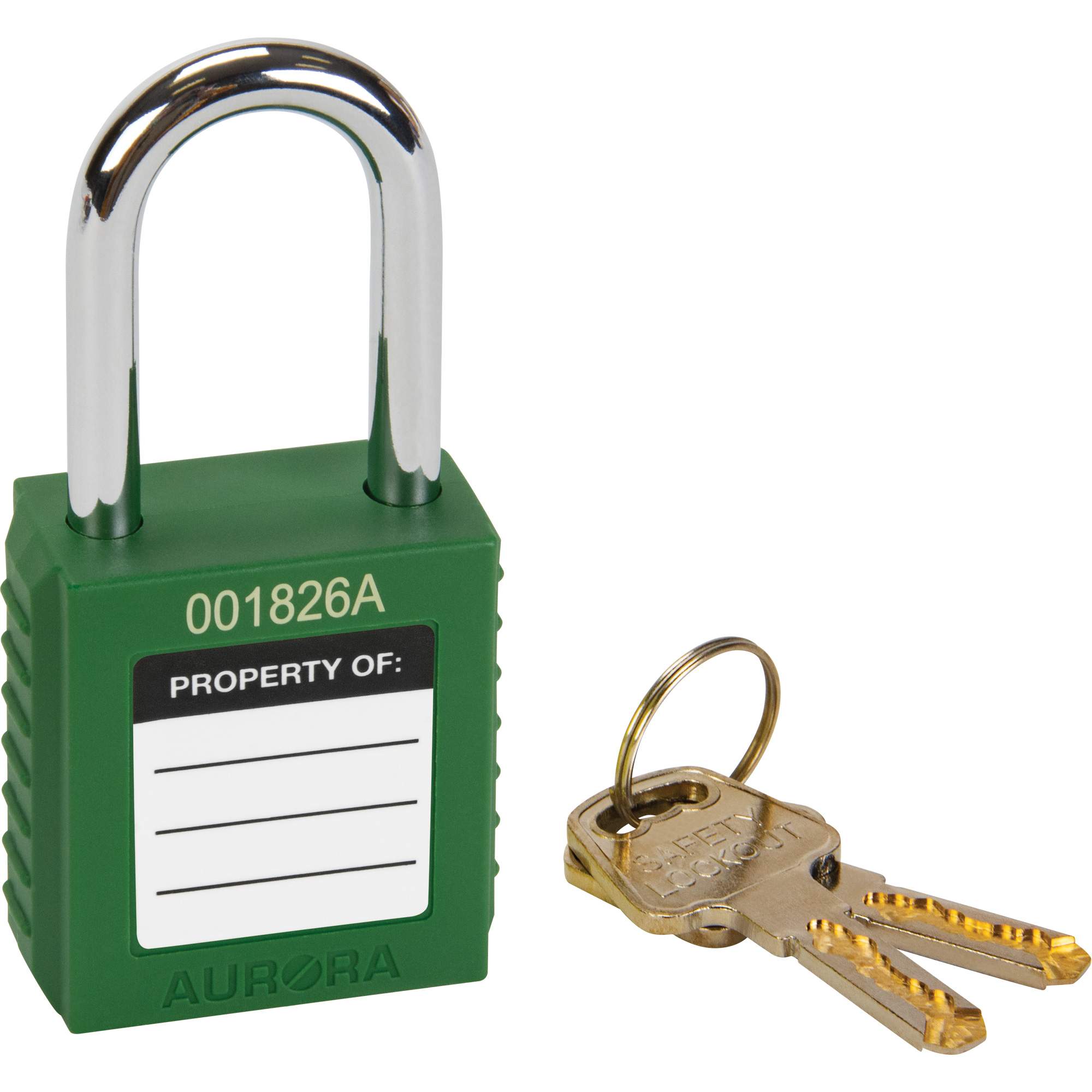 Lock for Lockouts, Safety Padlock, Keyed Different, Thermoplastic, 1-1/2