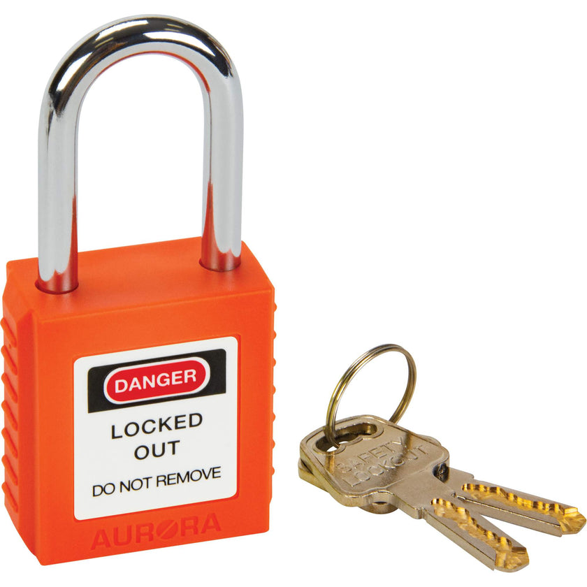 Lock for Lockouts, Safety Padlock, Keyed Different, Thermoplastic, 1-1/2