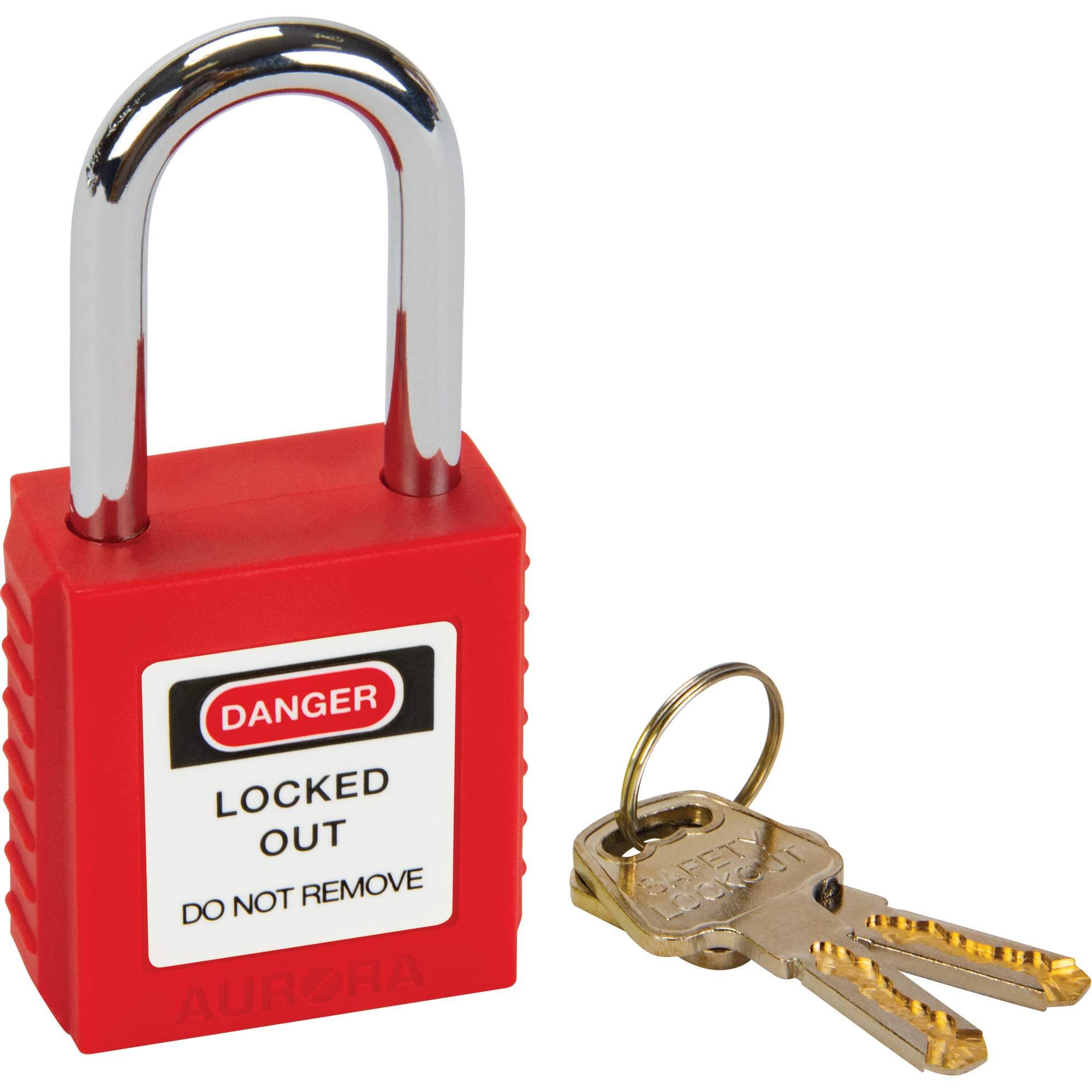 Lock for Lockouts, Safety Padlock, Keyed Different, Thermoplastic, 1-1/2