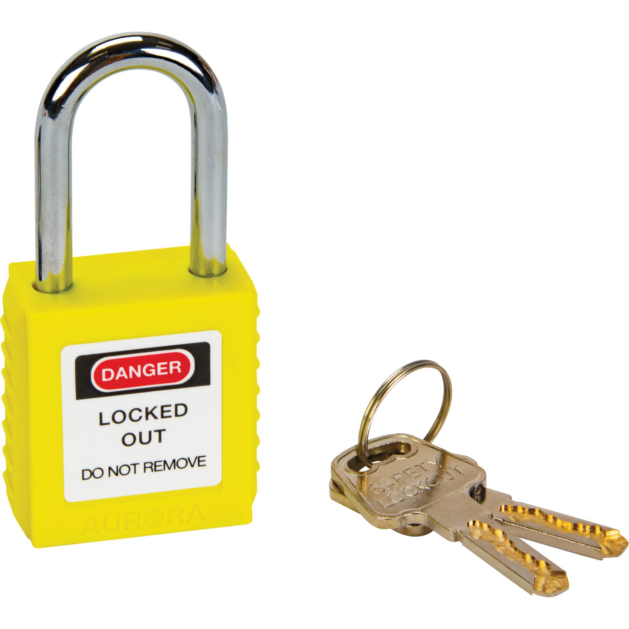 Lock for Lockouts, Safety Padlock, Keyed Different, Thermoplastic, 1-1/2