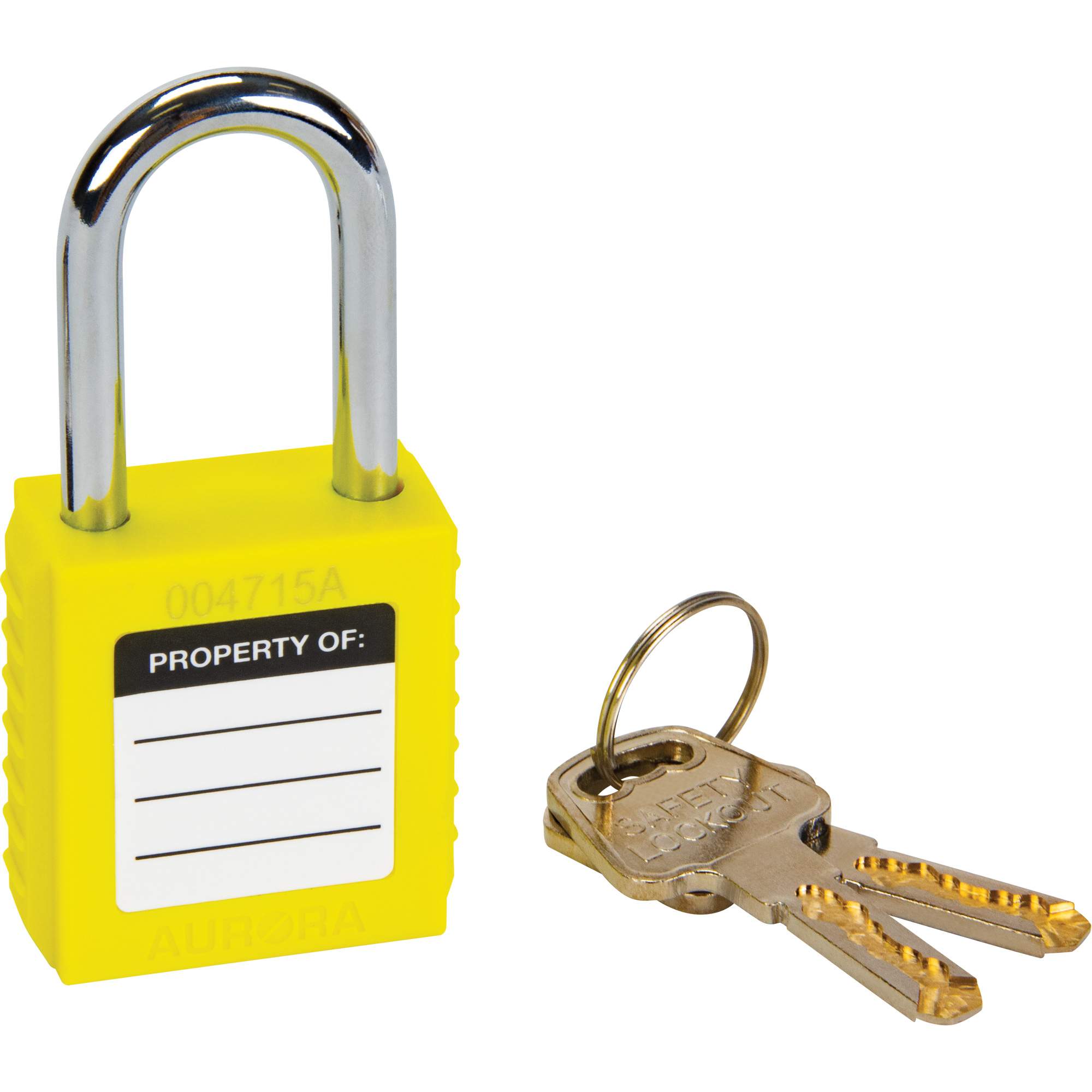 Lock for Lockouts, Safety Padlock, Keyed Different, Thermoplastic, 1-1/2