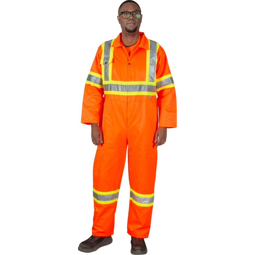 Combinaisons de sécurité non doublées, taille S, orange haute visibilité