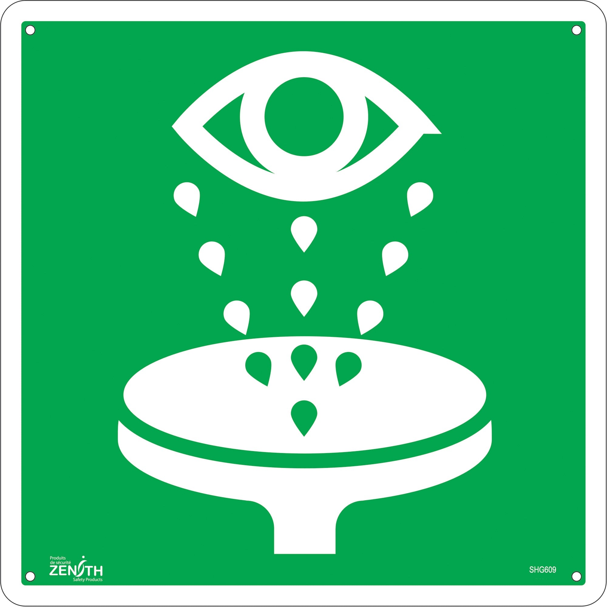Eye Wash CSA Standard Safety Sign, 12