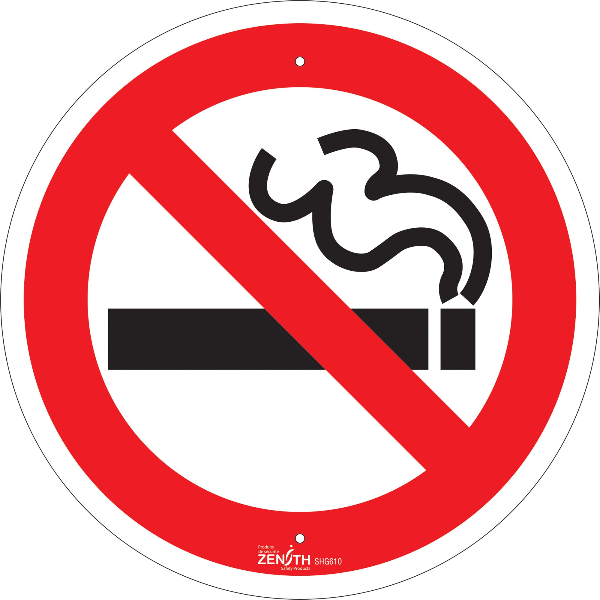 No Smoking CSA Standard Safety Sign, 12