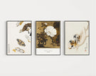Shibata Zeshin Japanese Art Print Set: Butterflies, Peonies, Tiger
