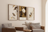 Shibata Zeshin Japanese Art Print Set: Butterflies, Peonies, Tiger