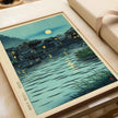 Shiro Kasamatsu Rising Moon Giclee Print: Japanese Woodblock Art