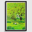 Shiro Kasamatsu Spring Campus Giclee Print: Tranquil Japanese Woodblock Art