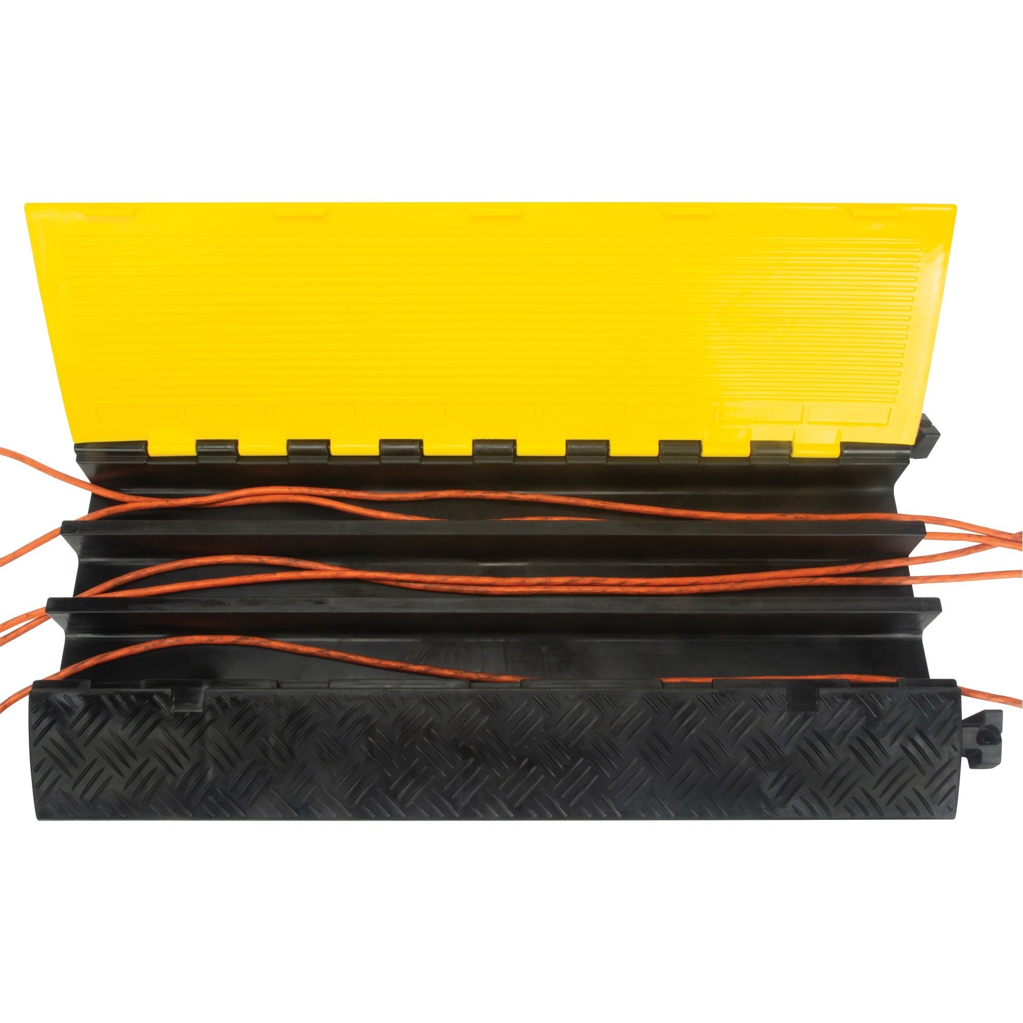 Protecteur de câble en polyuréthane, 3 canaux, 90 cm L x 50 cm l x 7,6 cm H
