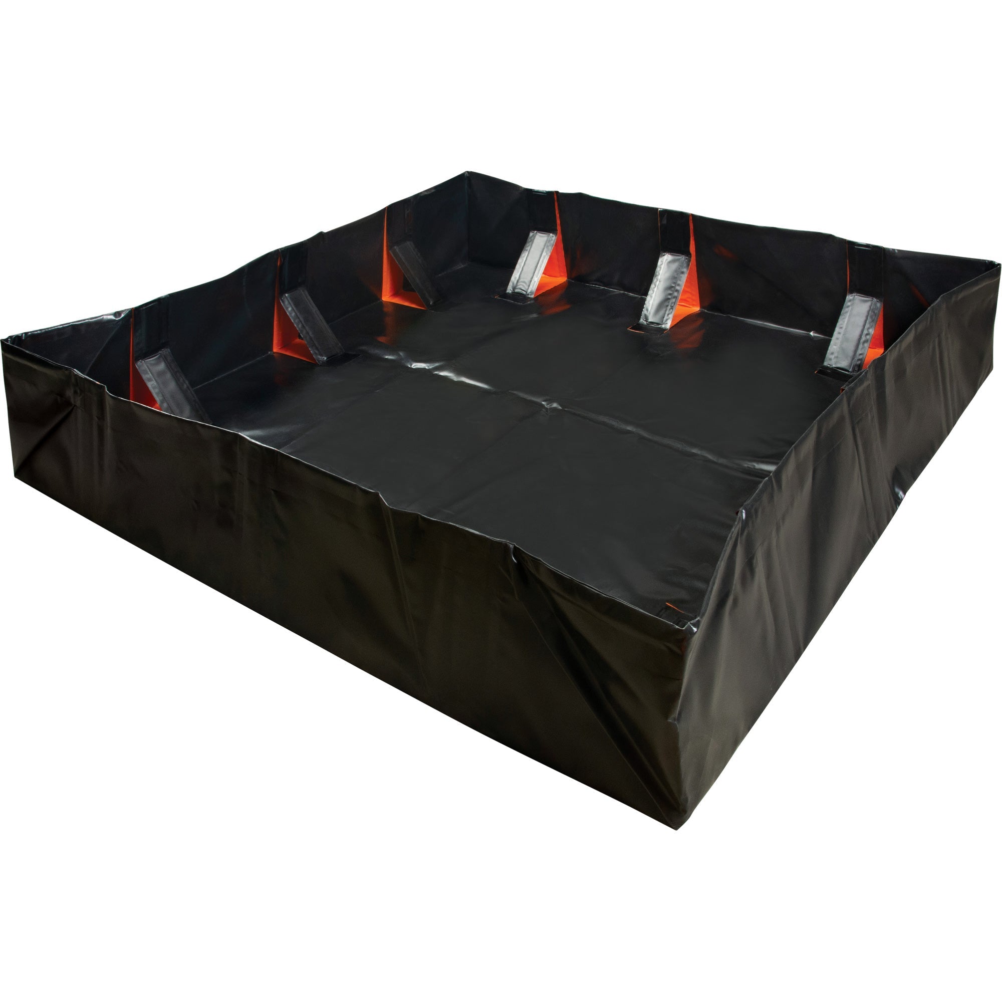 IBX Wall Pop-Up Berm, capacité de 1077 gallons US, 3,66 m de large x 3,66 m de long x 30,5 cm de haut, support à encliquetage.