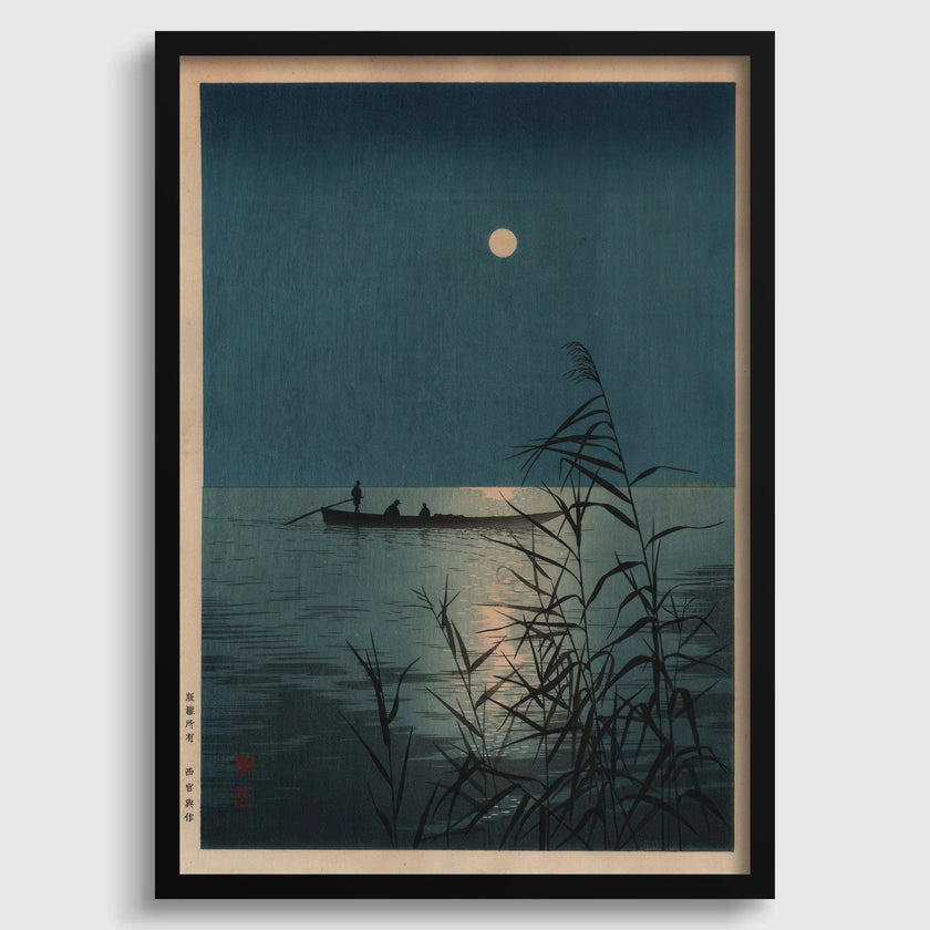 Shoda Koho Moonlit Sea Giclee Print: Vintage Japanese Ukiyo-e Art