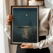 Shoda Koho Moonlit Sea Giclee Print: Vintage Japanese Ukiyo-e Art