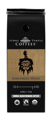 Shrunken Head - Whole Bean, Bold Medium Roast, Certified Organic OCIA/ Fairtrade Coffee 1lb/454g