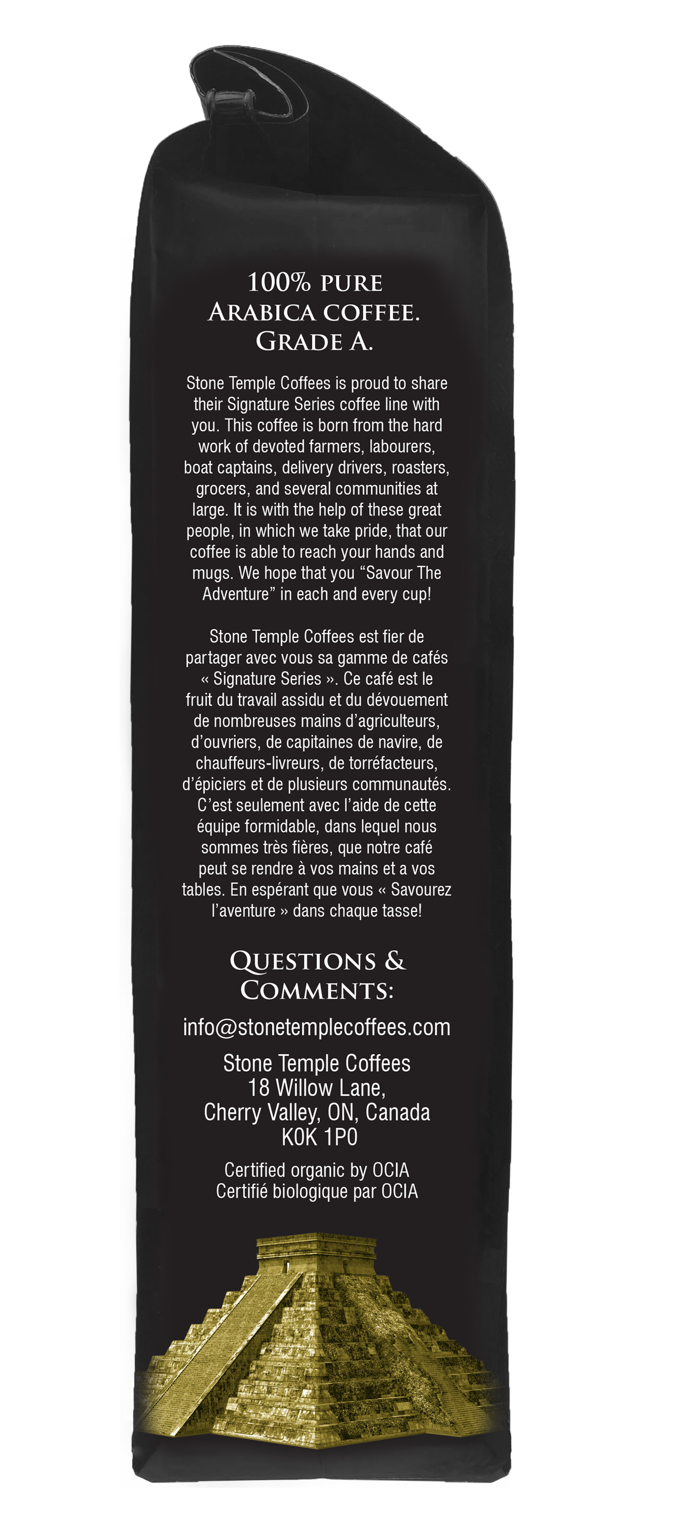 Colombian Supremo - Whole Bean, Medium Roast, Certified Organic OCIA/ Fairtrade Coffee 1lb/454g