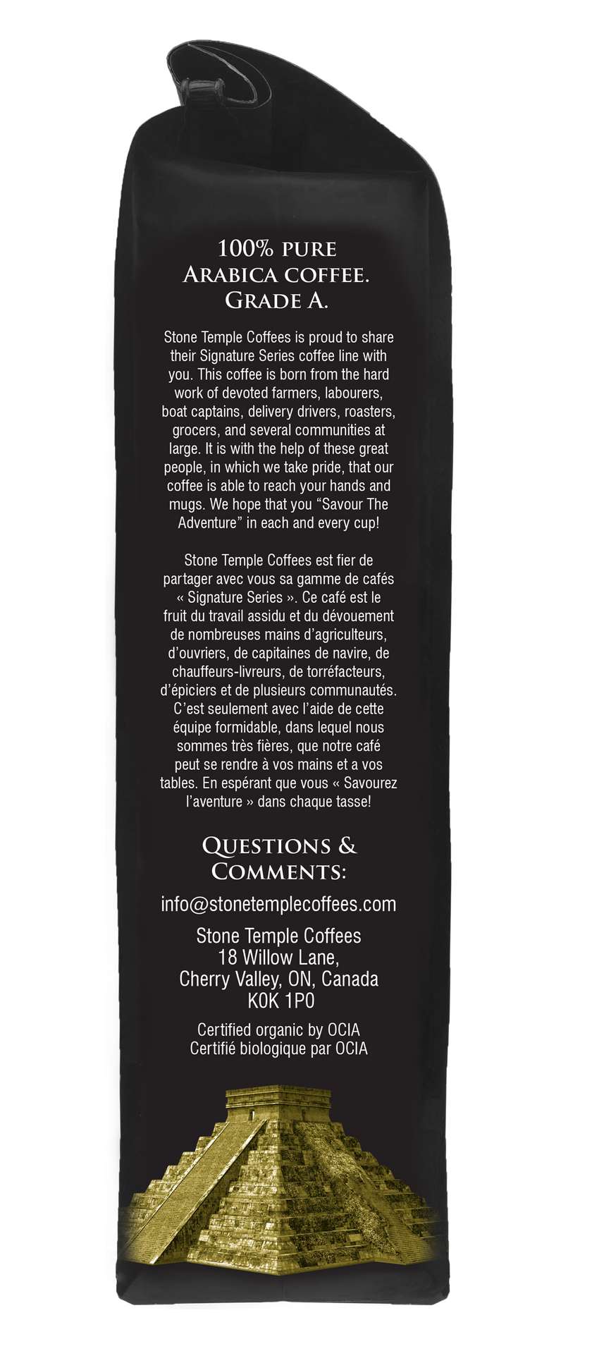 Colombian Supremo - Ground, Medium Roast, Certified Organic OCIA/ Fairtrade Coffee 1lb/454g