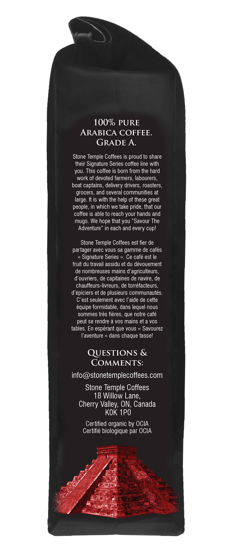 Ethiopian Yirgacheffe - Ground, Medium Roast, Certified Organic OCIA / Fairtrade Coffee 1lb/454g