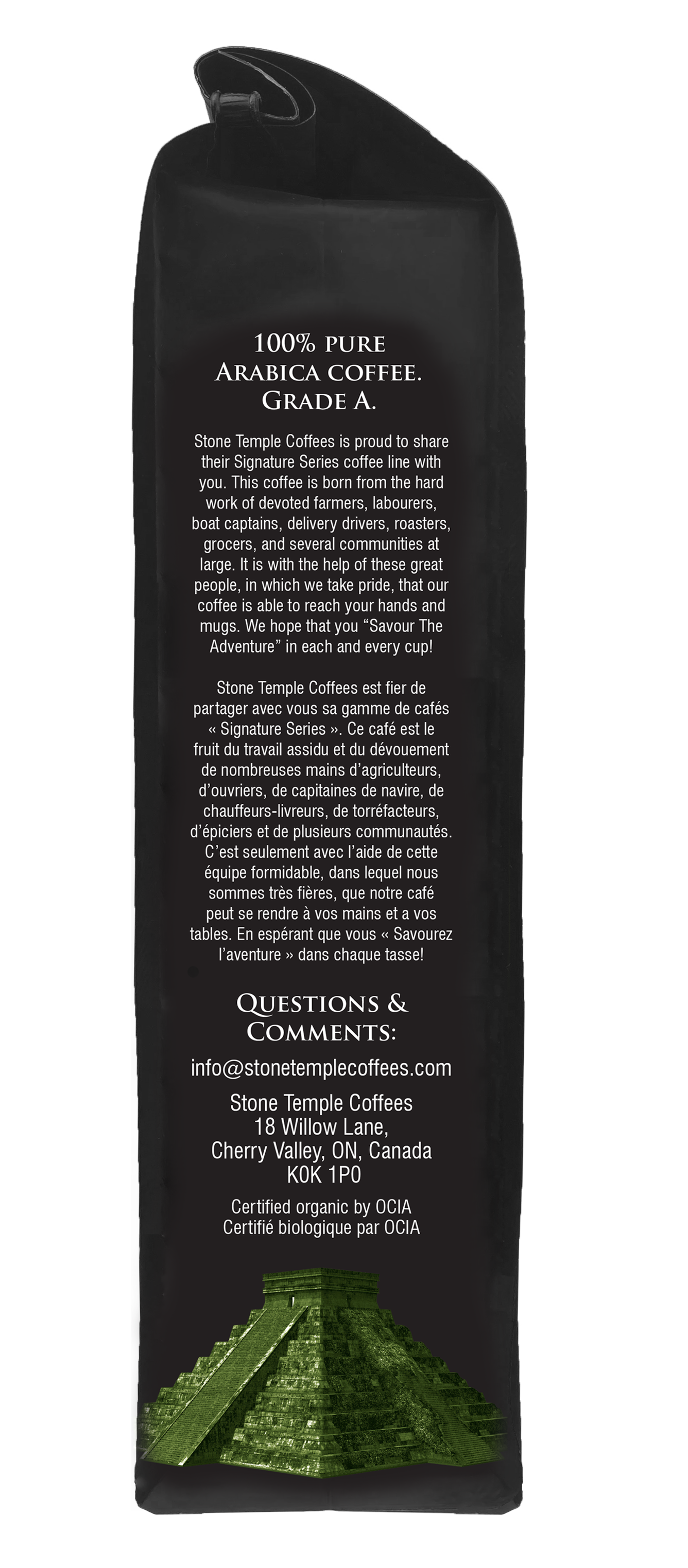 Honduran House Roast - Whole Bean, Medium Roast, Certified Organic OCIA/ Fairtrade Coffee 1lb/454g