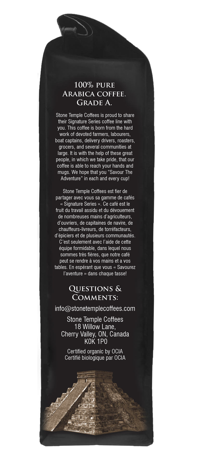 Mayan Bold - Ground, Bold Medium Roast, Certified Organic OCIA/ Fairtrade Coffee 1lb/454g