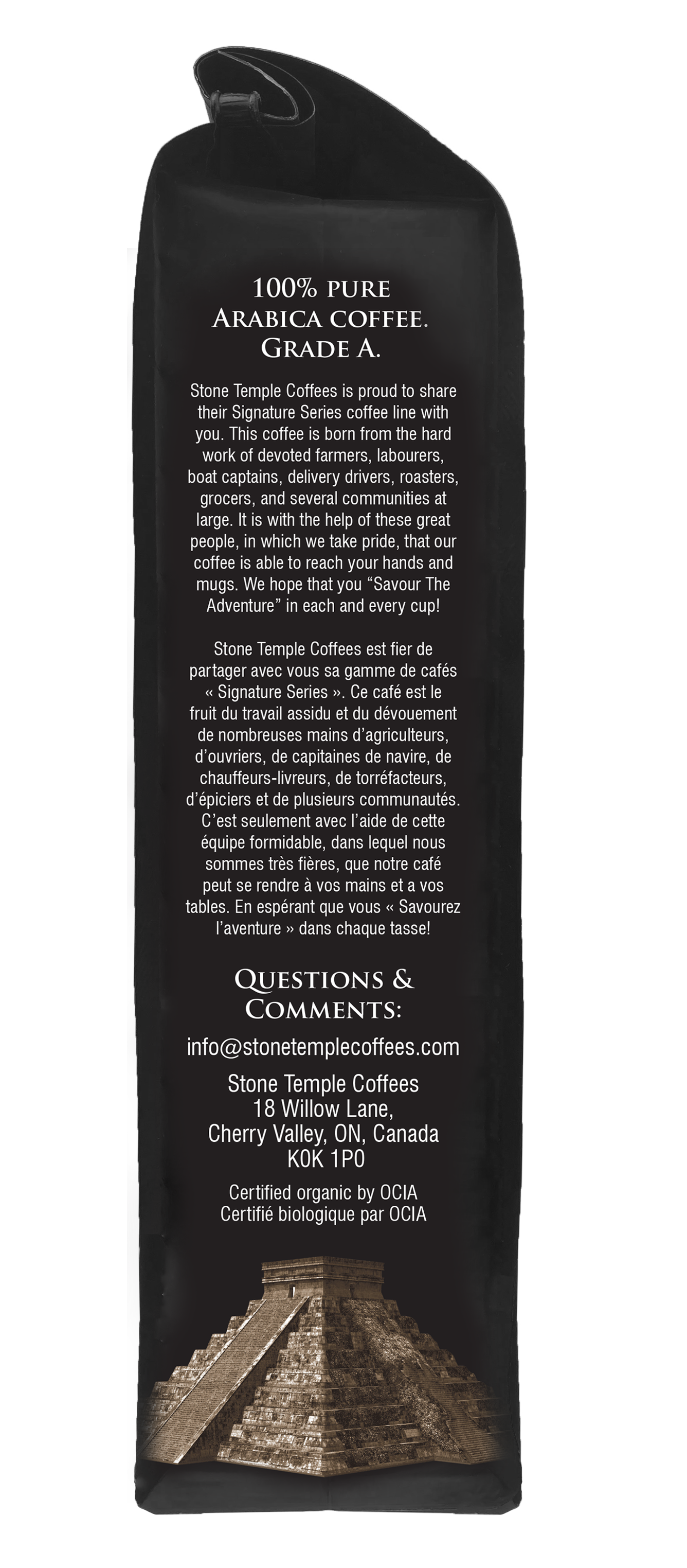 Shrunken Head - Whole Bean, Bold Medium Roast, Certified Organic OCIA/ Fairtrade Coffee 1lb/454g