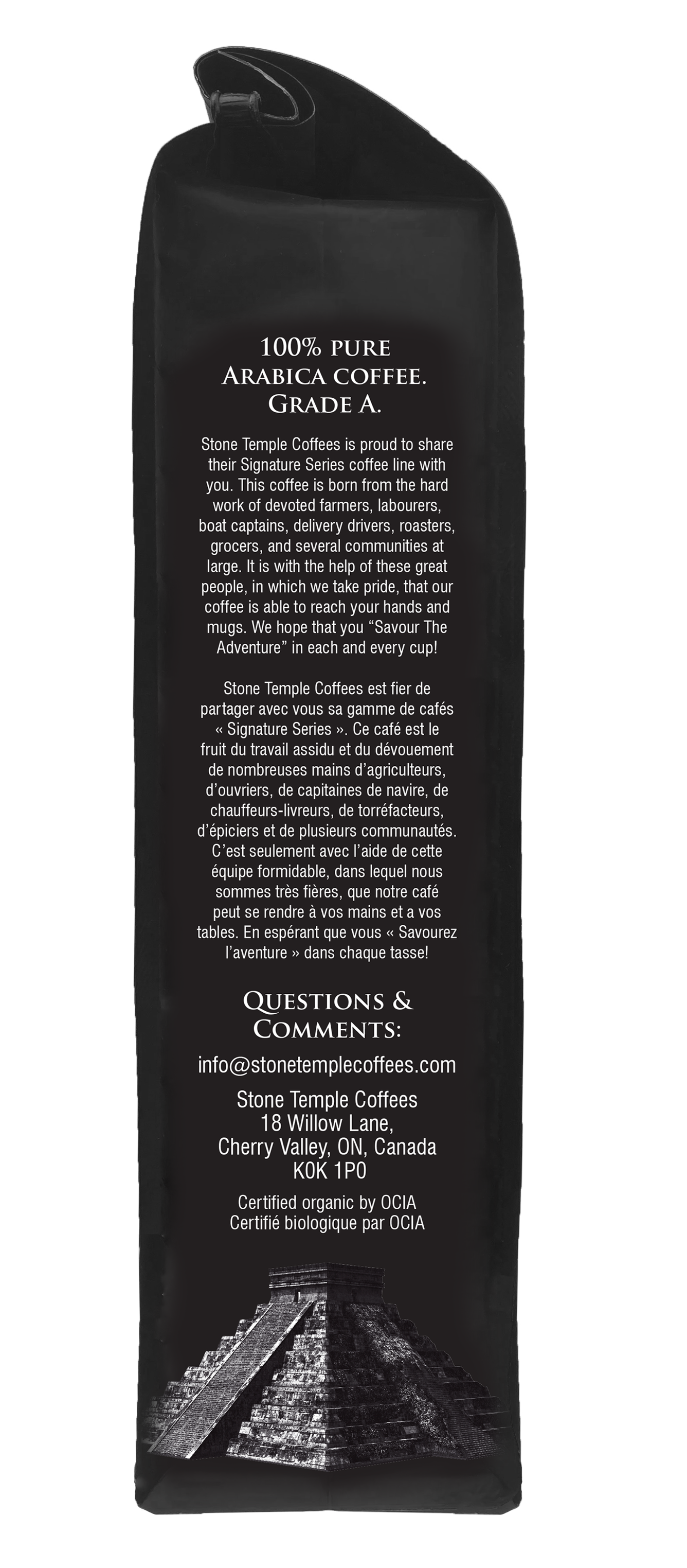 Peruvian Escape - Ground, Medium Roast, Certified Organic OCIA/ Fairtrade Coffee 1lb/454g