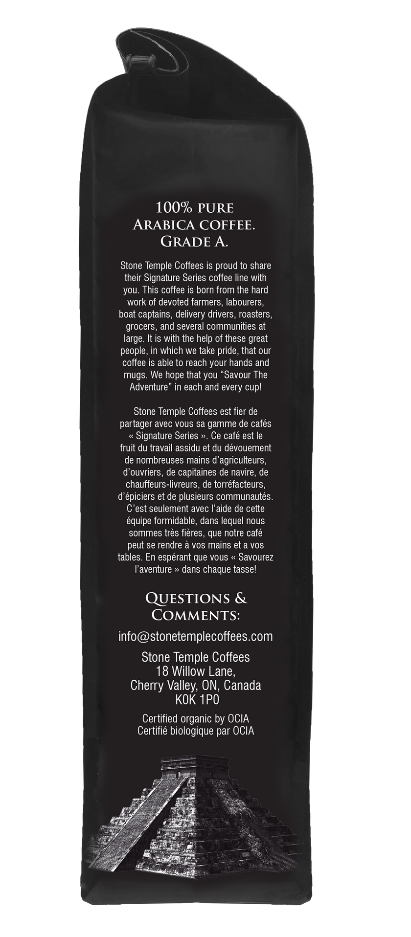 Peruvian Escape - Ground, Medium Roast, Certified Organic OCIA/ Fairtrade Coffee 1lb/454g