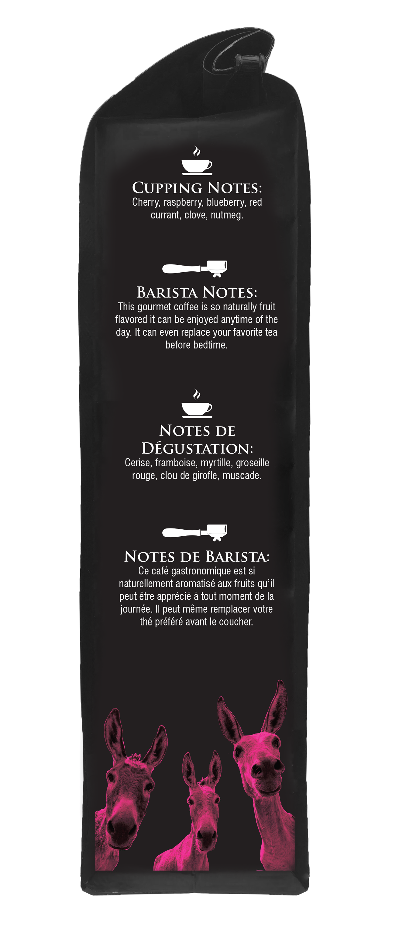 Pink Donkey Decaf - Whole Bean, Medium Roast, Certified Organic OCIA/ Fairtrade Coffee 1lb/454g