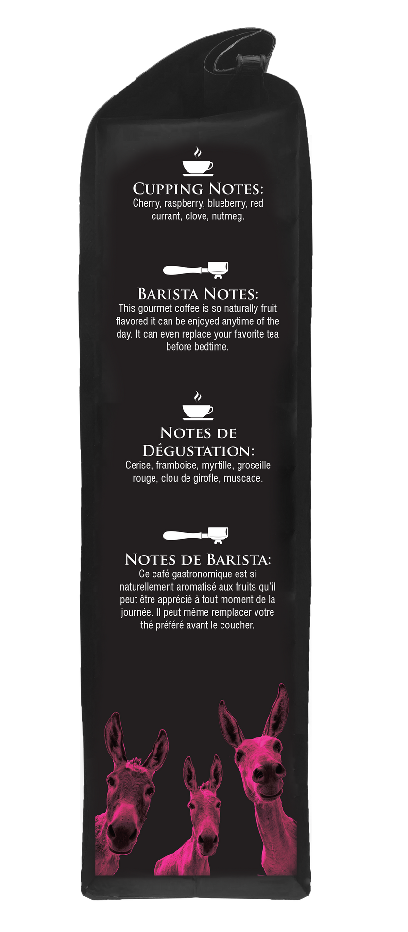 Pink Donkey Decaf - Whole Bean, Medium Roast, Certified Organic OCIA/ Fairtrade Coffee 1lb/454g