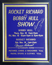 BOBBY HULL & MAURICE RICHARD DUAL AUTOGRAPHED VINTAGE HOCKEY SIGN – RARE NHL LEGENDS COLLECTIBLE – AUTHENTIC HAND-SIGNED MEMORABILIA (FRAMED 32