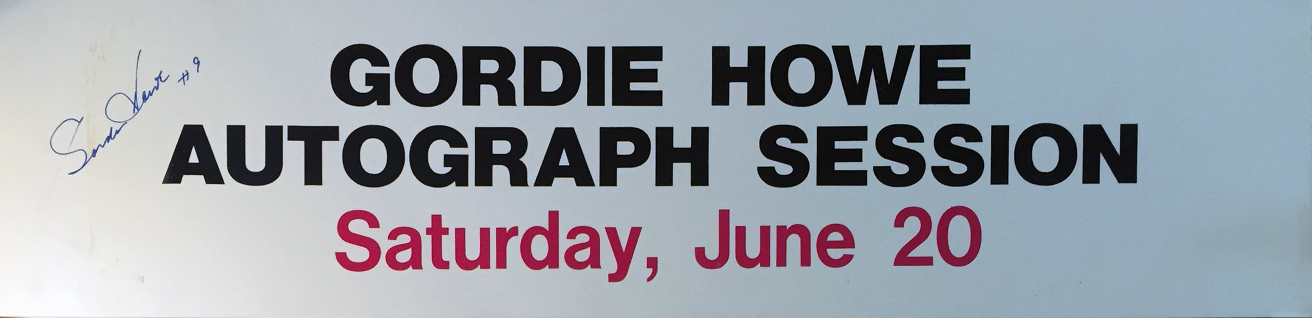 GORDIE HOWE AUTOGRAPHED VINTAGE HOCKEY SIGN – MR. HOCKEY AUTHENTIC NHL MEMORABILIA – RARE COLLECTIBLE (22.5