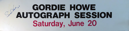 GORDIE HOWE AUTOGRAPHED VINTAGE HOCKEY SIGN – MR. HOCKEY AUTHENTIC NHL MEMORABILIA – RARE COLLECTIBLE (22.5
