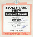 NORM ULLMAN, PIERRE PILOTE & DARRYL SITTLER AUTOGRAPHED HOCKEY SIGN – TRIPLE SIGNED NHL COLLECTIBLE – FRAMED MEMORABILIA (28