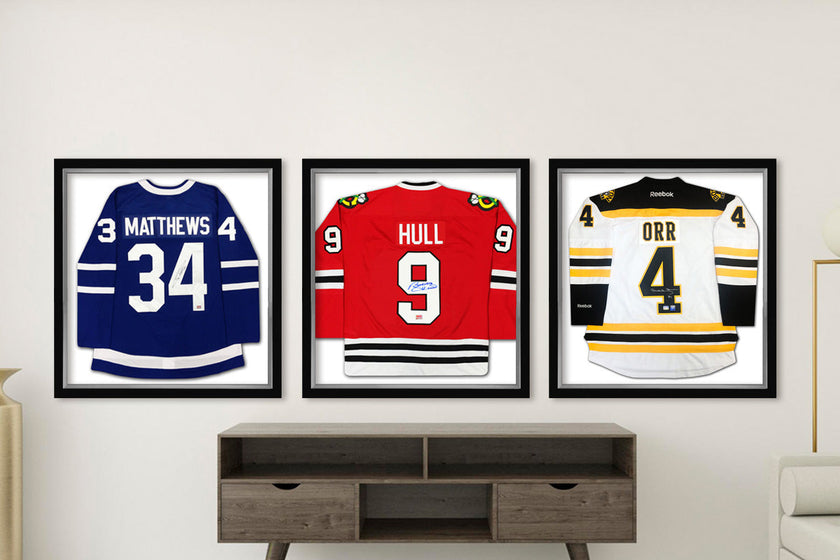 TORONTO HOCKEY LICENSED FAN COLLECTIBLE JERSEY AUTOGRAPHED BY JOHNNY BOWER BLUE HOCKEY STYLE TOP ADULT UNISEX SIZE X-LARGE