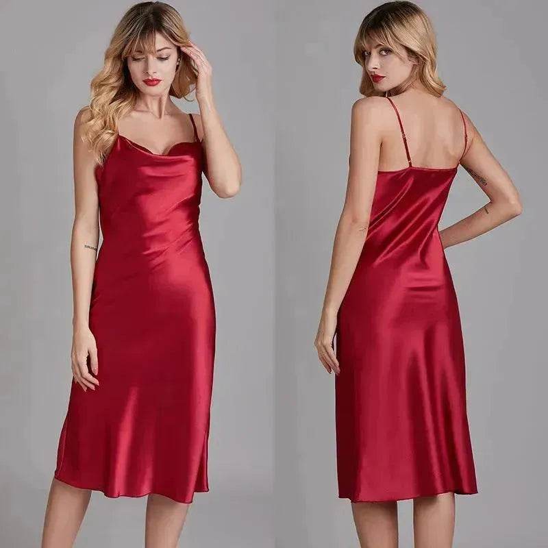 Silk Ice Silk Pajamas Ladies Thin Homewear
